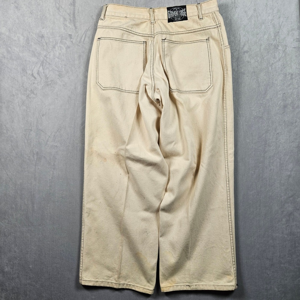 Vintage Garment Stage Jeans Mens 34 (Actual 31x29) Off-White Loose Baggy USA 90s